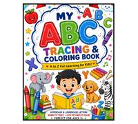 My ABC Tracing & Coloring Book for Kids: to Z Letter Tracing, Word Practice and Fun Coloring for Preschoolers