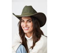 My Accessories London Women's Cowboy Hat in Olive My Accessories London Olive One Size