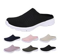 My Account Login,Backless Slip on Shoes Women,Mule Shoes,Extra Wide Fit Trainers,Comfortable Plantar Fasciitis Orthotic Sneakers,Casual Memory, Items Dark Blue