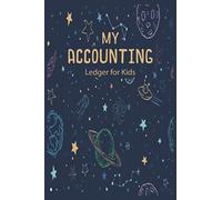 My Accounting Ledger for Kids: Color seamless space in space Simple bookkeeping journal, expense, income tracker helps your kids learn to manage their money and saving