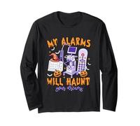 My Alarms Will Haunt Your Dreams Telemetry Nurse Halloween Long Sleeve T-Shirt