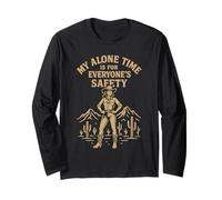 My Alone Time is for Everyones Safety Cowgirl Western Long Sleeve T-Shirt
