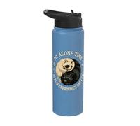 My Alone Time is for Everyone's Saffey Raccoon Stainless Steel Insulated Water Bottle