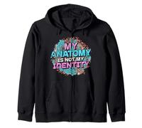 My Anatomy is Not My Identity Transgender Pride Zip Hoodie