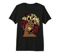 My Ancestors Dreams Maroon Red Burgundy Ruby Afro Woman Premium T-Shirt