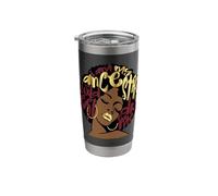 My Ancestors Dreams Maroon Red Burgundy Ruby Afro Woman Stainless Steel Insulated Tumbler