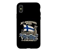My Ancestors Were Vikings Finland Flag Longship Vintage Case for iPhone X/XS