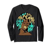 My Ancestors Wildest Dream Gift Aqua Teal HistoryBlack Girl Long Sleeve T-Shirt