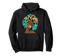 My Ancestors Wildest Dream Gift Aqua Teal HistoryBlack Girl Pullover Hoodie