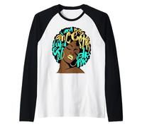 My Ancestors Wildest Dream Gift Aqua Teal HistoryBlack Girl Raglan Baseball Tee