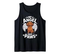 My Angel Has Paws Dachshund Memorial Dog Tank Top