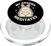 My Angora Rabbit Meditates Funny Cute Bunny PopSockets PopGrip for MagSafe