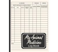 My Animal Medicine Log Book: Record Veterinary Treatments and Medications