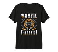 My Anvil is My Therapist Forging Metalworker Blacksmith Premium T-Shirt