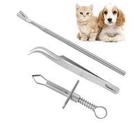My AR store Professional Tick Tweezers for Dogs/Cats/Horses/Humans, 3 Pcs Painlessly Tick Remover for Humans and Cats Pets