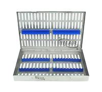 MY AR Store Sterilization Cassette Tray Box Autoclave Premium Design for Dental, Instruments Organizer for 5,7,10,15 and 20 Pieces (20 Pcs Hold Cassette)