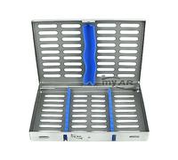 MY AR Store Sterilization Cassette Tray Box Autoclave Premium Design for Dental, Instruments Organizer for 5,7,10,15 and 20 Pieces (10 Pcs Hold Cassette)