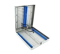 MY AR Store Sterilization Cassette Tray Box Autoclave Premium Design for Dental, Instruments Organizer for 5,7,10,15 and 20 Pieces (15 Pcs Hold Cassette)