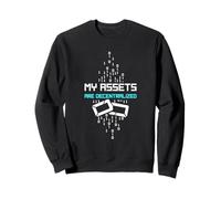 My Assets Are Decentralized Funny Crypto Blockchain Investor Sweatshirt
