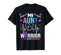 My Aunt is A Warrior Thyroid Cancer Awareness Ribbon T-Shirt