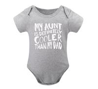 My Aunt Is Cooler Than Dad Baby Clothes Gender Neutral Aunties Bestie Girl Outfits Boy Bodysuits Gray-style 18months
