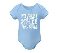 My Aunt Is Cooler Than Dad Baby Clothes Gender Neutral Aunties Bestie Girl Outfits Boy Bodysuits Sky Blue-style 12months