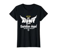 My Aunt is My Angel She Watches Over Me in Memory Value Graphic T-Shirt, Women, Black, S