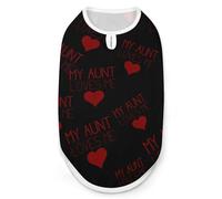 My Aunt Loves Me Dog And Cat Clothes Pet Summer Sleeveless T Shirt Basic Vest M