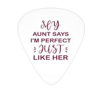 My Aunt Says I'M Perfect Just Like Her Guitar Picks Plectrums For Guitar Bass 12 Pack