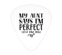 My Aunt Says I'M Perfect Just Like Her Guitar Picks Plectrums For Guitar Bass 12 Pack