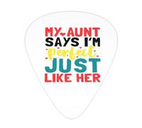 My Aunt Says I'M Perfect Just Like Her Guitar Picks Plectrums For Guitar Bass 12 Pack