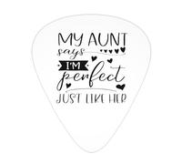 My Aunt Says I'M Perfect Just Like Her Guitar Picks Plectrums For Guitar Bass 12 Pack