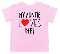 My Auntie Loves Me Kids Short Sleeve T-Shirt Light Pink