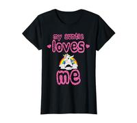 My Auntie loves me pink dabbing unicorns rainbows hearts T-Shirt