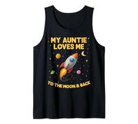 My Auntie Loves Me to The Moon and Back Cool Rocket Kid Tank Top