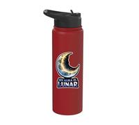 My Aura is Lunar Crescent Moon Stainless Steel Insulated Water Bottle