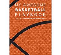 My Awesome Basketball Playbook: BasketBall Notebook With 120 Full Court Diagrams Pages | Great Gift Idea For Your Favorite Coach