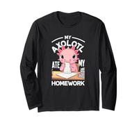 My Axolotl Ate My Homework Funny Axolotl Long Sleeve T-Shirt