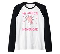 My Axolotl Ate My Homework Raglan Baseball Tee