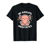 My Axolotl Meditates Cute Pet Salamander Art T-Shirt