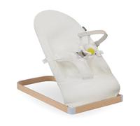 My Babiie Baby Bouncer with Toy Bar - Newborn Ergonomic Bouncer Chair, from Birth to 9 Months (9kg) - Cream