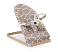 My Babiie Baby Bouncer with Toy Bar - Newborn Ergonomic Bouncer Chair, from Birth to 9 Months (9kg) - Giraffe