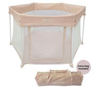 My Babiie Baby Playpen - Lightweight, from Birth to 15kg, Pop-up Playpen Function, Foldable, Travel Bag, Breathable Mesh Sides - Blush