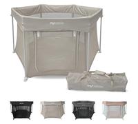 My Babiie Baby Playpen - Lightweight, from Birth to 15kg, Pop-up Playpen Function, Foldable, Travel Bag, Breathable Mesh Sides - Ivory