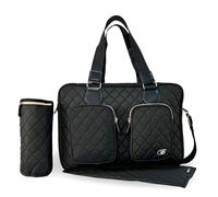My Babiie Billie Faiers Black Quilted Deluxe Baby Changing Bag, XL