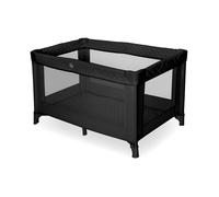 My Babiie Travel Cot - Lightweight, From Birth to 15kg, Easy Fold & Compact, Travel Bag, 120cm x 60cm Padded Mattress - Quilted Black