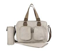 My Babiie Deluxe Changing Bag - Oatmeal Herringbone