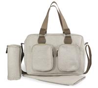 My Babiie Deluxe Changing Bag - Oatmeal Herringbone