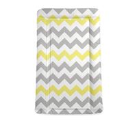 My Babiie Grey and Yellow Chevron Changing Mat