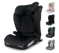 My Babiie Highback Booster Car Seat - ISOFIX, 100-150cm (Approx. 4-12 Years, Group 2/3), i-Size R129, Adjustable Child High Back Seat, Padded, 10 Position Headrest - Quilted Black